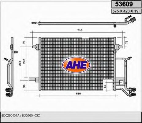 53609 AHE Condenser, air conditioning