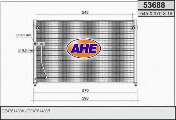 53688 AHE Condenser, air conditioning