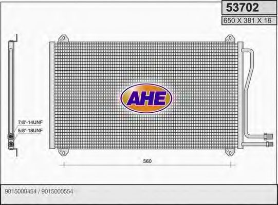 53702 AHE Радиатор, охлаждение двигателя