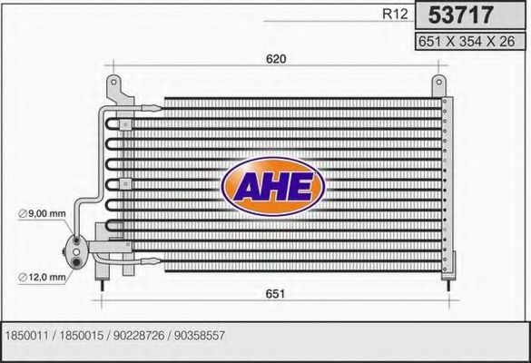 53717 AHE Condenser, air conditioning