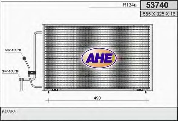 53740 AHE Радиатор, охлаждение двигателя