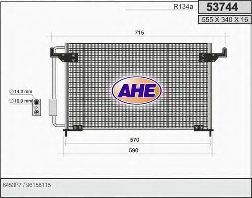 53744 AHE Condenser, air conditioning