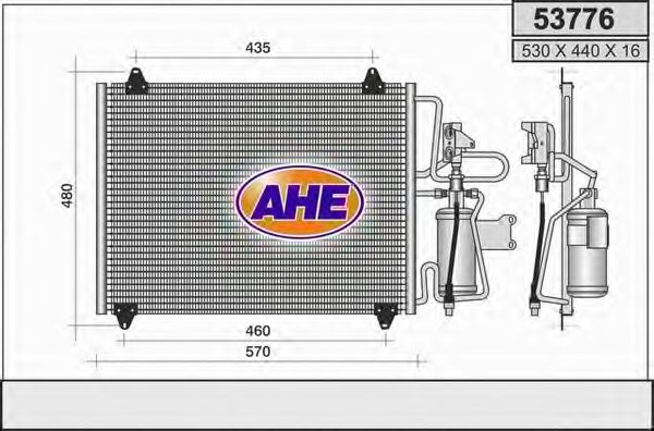 53776 AHE Cooling System Radiator, engine cooling