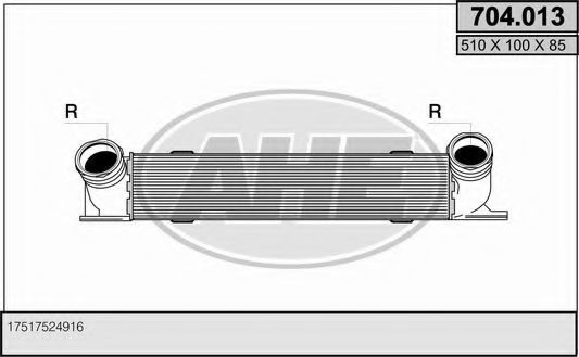 704.013 AHE Intercooler, charger