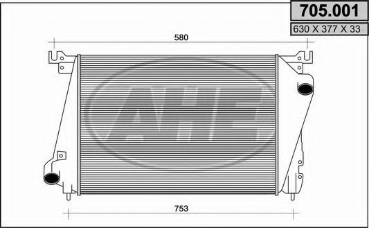 705.001 AHE Intercooler, charger