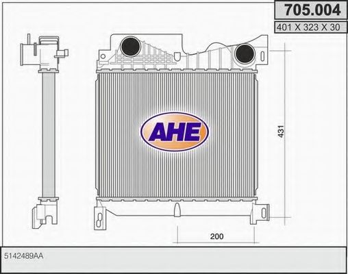 705.004 AHE Air Supply Intercooler, charger