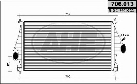 706.013 AHE Air Supply Intercooler, charger