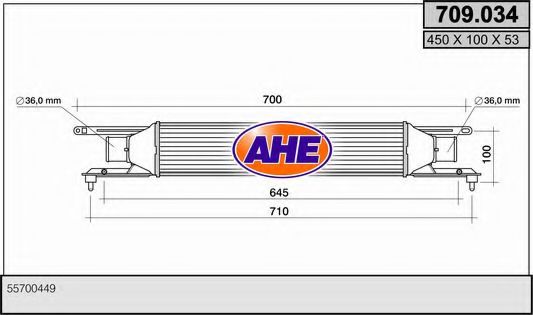 709.034 AHE Air Supply Intercooler, charger