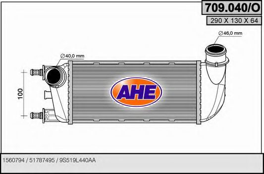 709.040/O AHE Air Supply Intercooler, charger