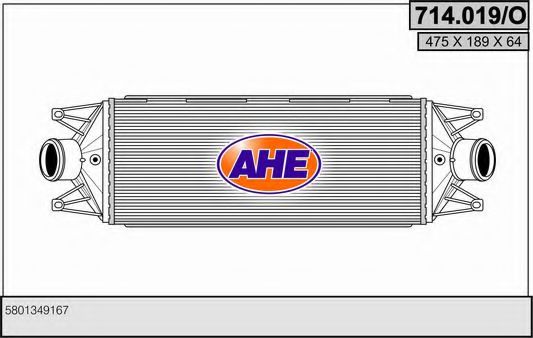 714.019/O AHE Air Supply Intercooler, charger