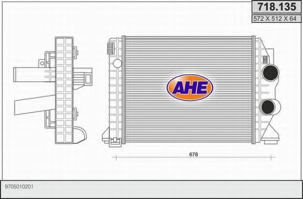 718.135 AHE Air Supply Intercooler, charger