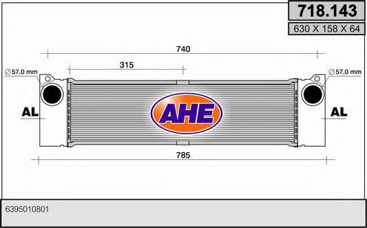 718.143 AHE Air Supply Intercooler, charger