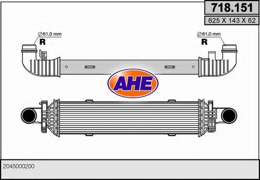 718.151 AHE Air Supply Intercooler, charger