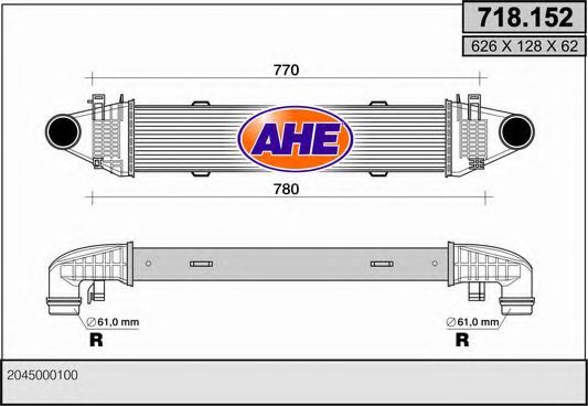 718.152 AHE Air Supply Intercooler, charger