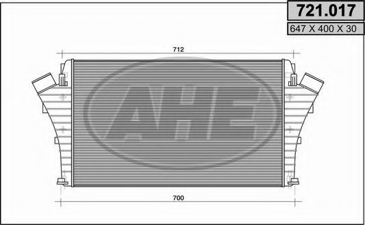 721.017 AHE Cooling System Radiator, engine cooling