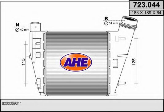 723.044 AHE Heating / Ventilation Heat Exchanger, interior heating