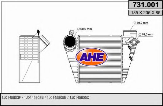 731.001 AHE Intercooler, charger