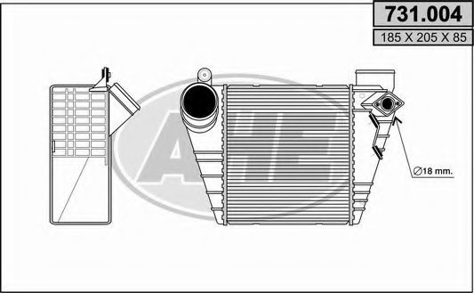 731.004 AHE Cooling System Radiator, engine cooling