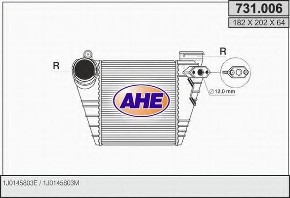 731.006 AHE Radiator, engine cooling