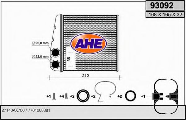 93092 AHE Exhaust System Soot/Particulate Filter, exhaust system