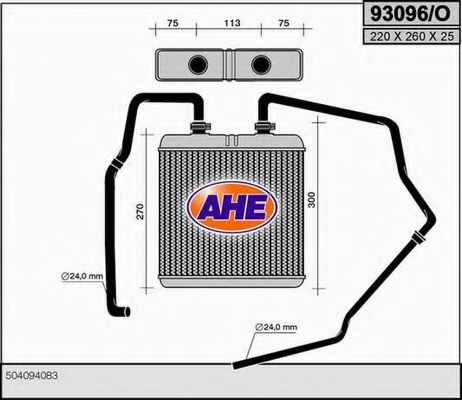 93096/O AHE Heating / Ventilation Heat Exchanger, interior heating