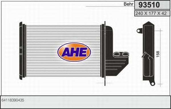 93510 AHE Cooling System Water Pump