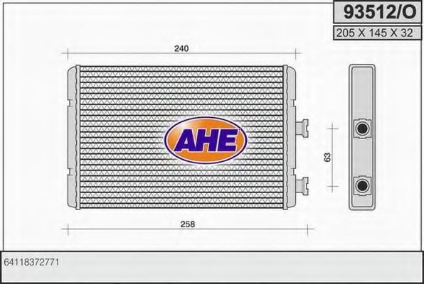 93512/O AHE Heating / Ventilation Heat Exchanger, interior heating