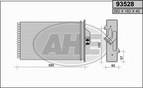 93528 AHE Heat Exchanger, interior heating