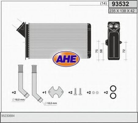 93532 AHE Heating / Ventilation Heat Exchanger, interior heating