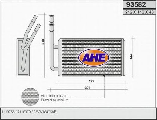 93582 AHE Heating / Ventilation Heat Exchanger, interior heating