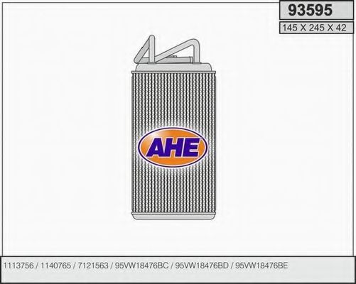 93595 AHE Heating / Ventilation Heat Exchanger, interior heating