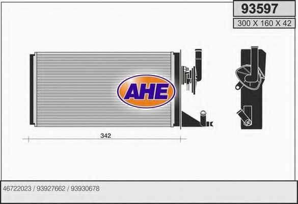 93597 AHE Heating / Ventilation Heat Exchanger, interior heating