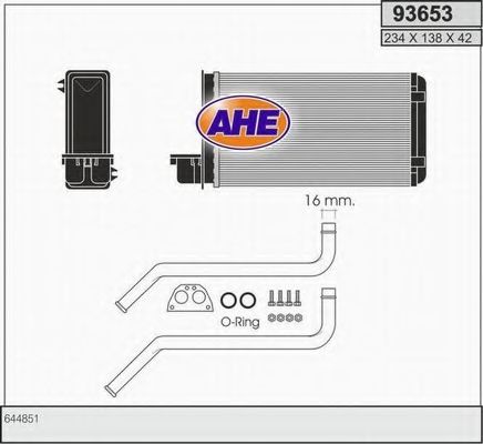93653 AHE Heating / Ventilation Heat Exchanger, interior heating