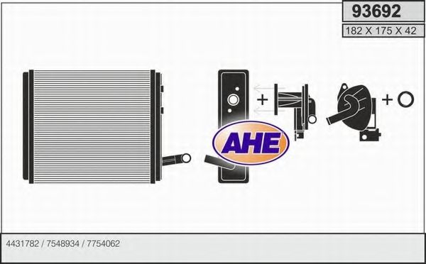 93692 AHE Heat Exchanger, interior heating
