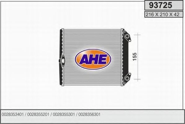 93725 AHE Heat Exchanger, interior heating
