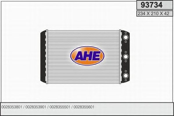 93734 AHE Heat Exchanger, interior heating