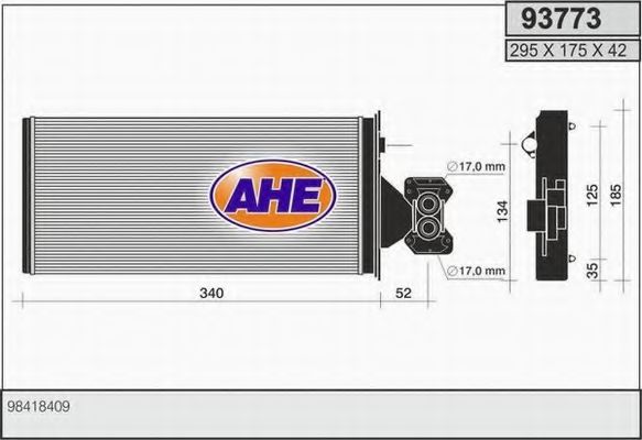 93773 AHE Heating / Ventilation Heat Exchanger, interior heating