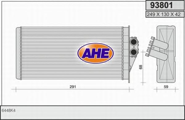 93801 AHE Heat Exchanger, interior heating