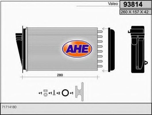 93814 AHE Heat Exchanger, interior heating