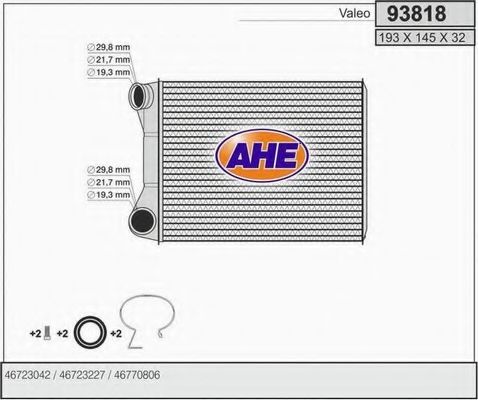 93818 AHE Heat Exchanger, interior heating