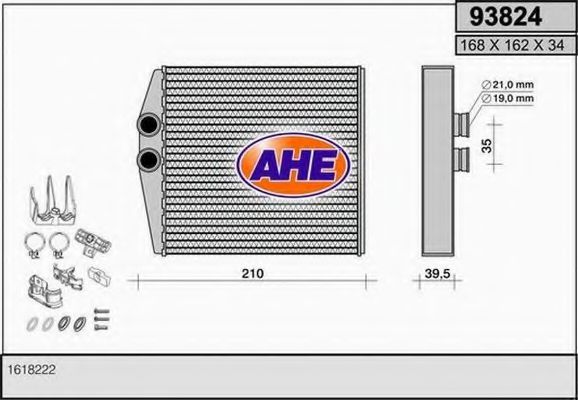 93824 AHE Heat Exchanger, interior heating