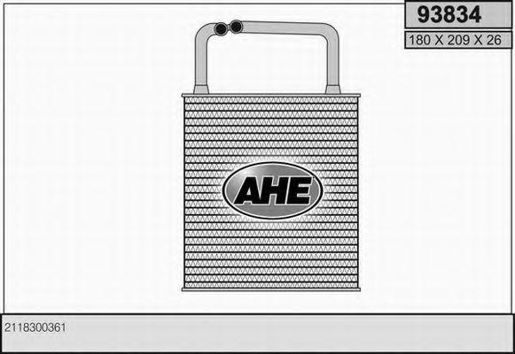 93834 AHE Heat Exchanger, interior heating