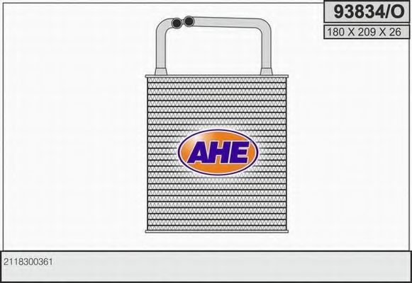 93834/O AHE Heat Exchanger, interior heating