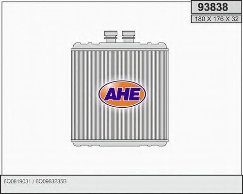 93838 AHE Heat Exchanger, interior heating