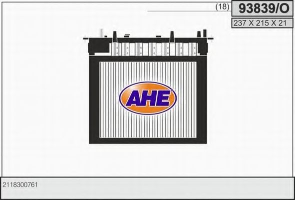 93839/O AHE Heating / Ventilation Heat Exchanger, interior heating