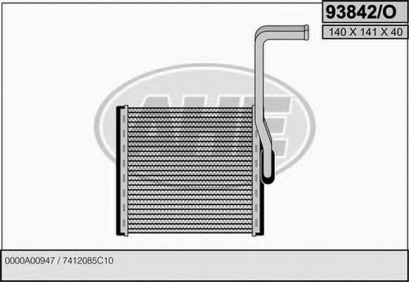 93842/O AHE Heating / Ventilation Heat Exchanger, interior heating