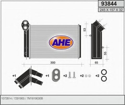 93844 AHE Heat Exchanger, interior heating