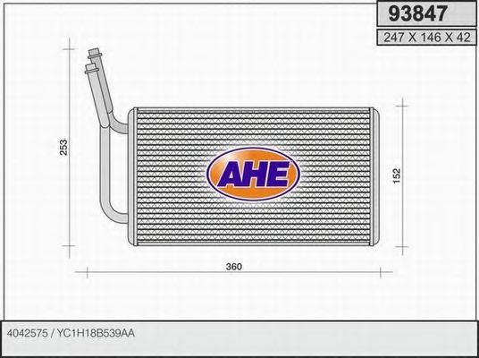 93847 AHE Heating / Ventilation Heat Exchanger, interior heating