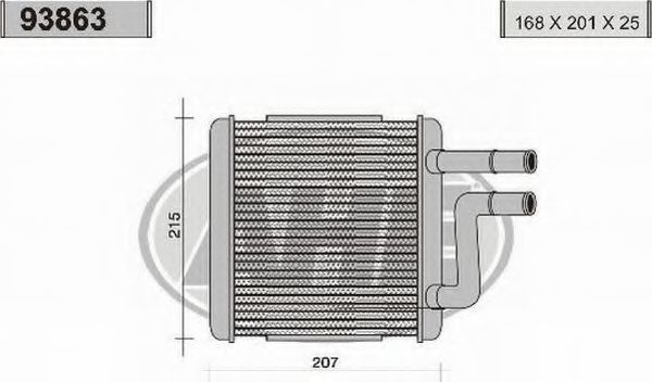 93863 AHE Heating / Ventilation Heat Exchanger, interior heating