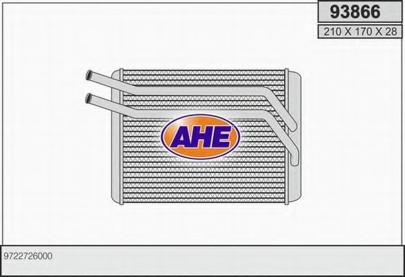 93866 AHE Отопление / вентиляция Теплообменник, отопление салона